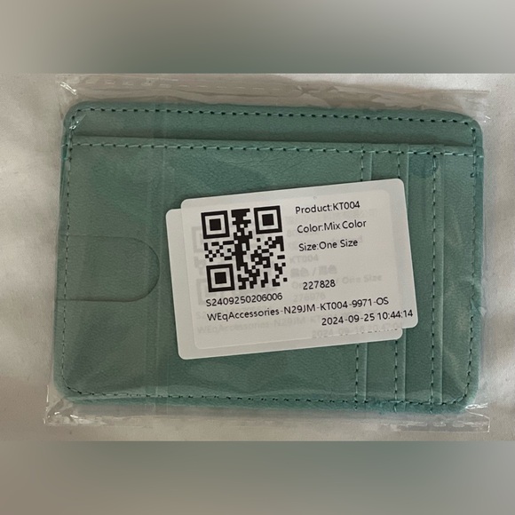 Halara Teal Blue credit Card Holder New - Picture 3 of 4